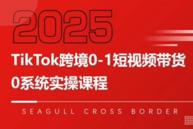 TikTok跨境0-1短视频带货，系统拆解TikTok跨境带货全链路，实现跨境可持续盈利-第一资源库