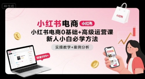 小红书电商0基础+高级运营课，新人小白必学方法，实操教学+案例分析-第一资源库